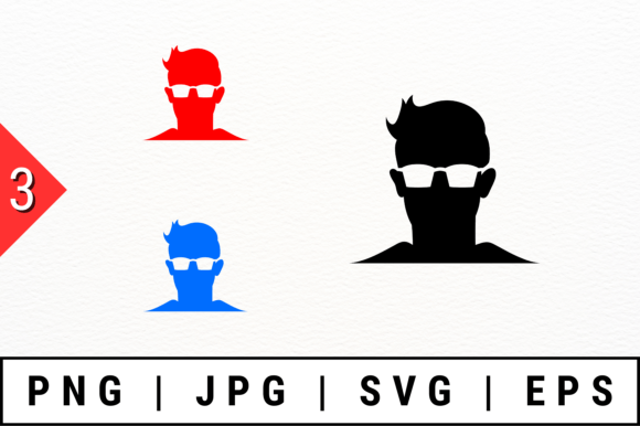 A Designer’s Take on the Silhouettes of Man with Glasses Embroidery File