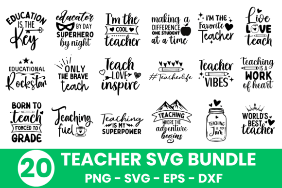 A Real Designer's Take on the 20 Teacher SVG Bundle