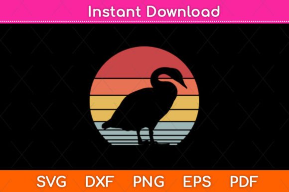 Duck Farm Animal Duck Lover Duck Retro Vintage SVG Design