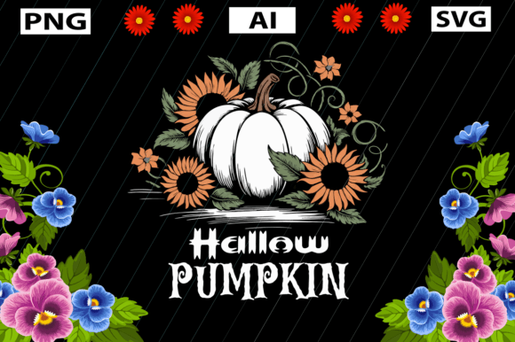 Hallow Pumpkin: A Friendly Halloween Embroidery Design